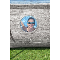 Bestway Bazén Power Steel Stacked Stone Swim Vista 4,88 x 3,05 x 1,07 m set vrátane príslušenstva