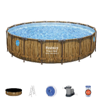 Bestway Bazén Power Steel Wood Swim Vista 5,49 x 1,22 m set vrátane príslušenstva