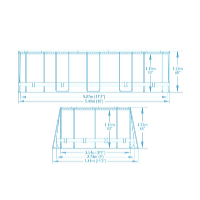 Bestway Bazén Power Steel Stacked Stone Swim Vista 5,49 x 2,74 x 1,22 m set vrátane príslušenstva