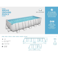 Bestway Bazén Power Steel 6,4 x 2,74 x 1,32 m set vrátane príslušenstva