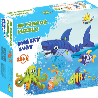 Kids World 3D penové puzzle Morský svet 235 ks