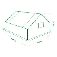 Garden King Zahradný fóliovník Flora 140 x 94 x 180 cm BG-F-00395