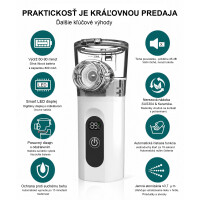 Wellife Prenosný ultrazvukový inhalátor s digitálnym displejom TZ-W12 – nebulizér