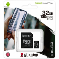 Kingston Pamäťová karta microSDHC 32GB UHS-I U1 SDCS/32GB Canvas Select Plus