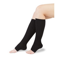 Wellife Kompresné pančuchy so zipsom čierne L-XL