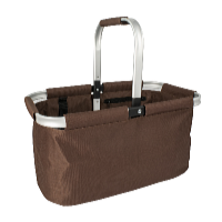 HomeLife Nákupný skladací košík 46 x 28 x 23 cm hnedý