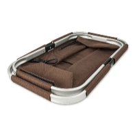 HomeLife Nákupný skladací košík 46 x 28 x 23 cm hnedý