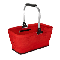 HomeLife Nákupný skladací košík 46 x 28 x 23 cm červený