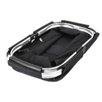 HomeLife Nákupný skladací košík 43 x 27 x 23 cm čierny