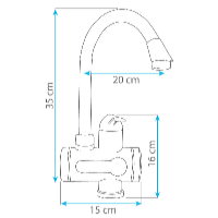 HomeLife Batéria s elektrickým ohrevom vody DIGITERM HY30-08