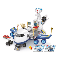 Kids World Hracia súprava lietadlo s rampou - polícia, 35 x 35 x 20 cm