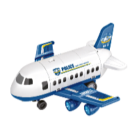 Kids World Hracia súprava lietadlo s rampou - polícia, 35 x 35 x 20 cm