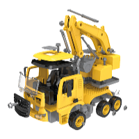 Kids World Logická stavebnica LOGIS AUTO bager