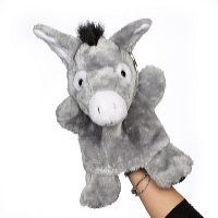 Kids World Plyšový maňuška somárik 37 cm