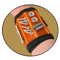 Profi Tools Magnetický náramok pre kutilov, 32 x 9 cm, oranžový