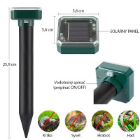 Garden King Solárny odpudzovač krtkov Quadro SD-SL080A 2 ks