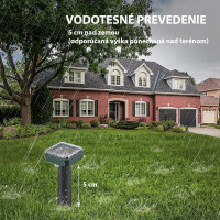 Garden King Solárny odpudzovač krtkov Quadro SD-SL080A 2 ks
