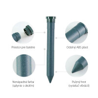 Garden King Batériový odpudzovač krtkov a hlodavcov SPIKE SD-SL194