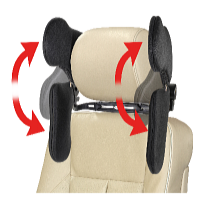 Road Star Bočná nastaviteľná opierka hlavy do auta, čierna