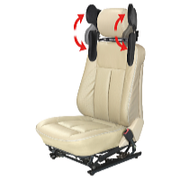 Road Star Bočná nastaviteľná opierka hlavy do auta, čierna