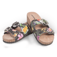 Fit Walk Dámske korkové papuče kvetiny