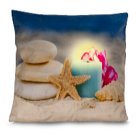 HomeLife LED svietiaca obliečka na vankúš Pláž 40 x 40 cm
