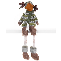 MagicHome Sob chlapček v krátkych nohaviciach, látkový, zeleno-hnedý, 70 cm