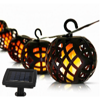 Garden King Solárna svetelná LED reťaz, 6 lampášov, teplá biela SL-1013