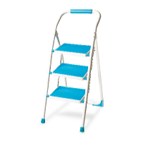 Profi Tools Schodíky do domácnosti PROFI 3x1 priečky, modré JZ919-3B