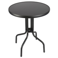 Garden King Balkonový stolík kovový so sklenenou doskou priemer 60 cm