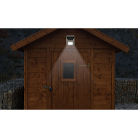 Platinium Nástenné solárne LED svetlo s detektorom pohybu biele