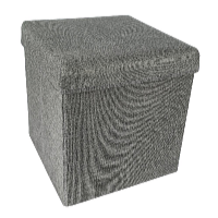 HomeLife Skladací taburet s úložným priestorom 37 x 37 cm antracit