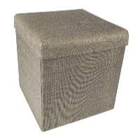 HomeLife Skladací taburet s úložným priestorom 37 x 37 cm béžová