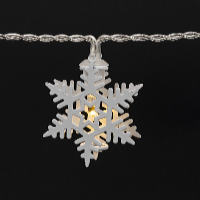 Platinium Svetelná LED reťaz 10 diód, kovové vločky, 1,6 m, teplá biela