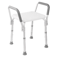 HomeLife Kúpeľňová stolička s madlami výškovo nastaviteľná