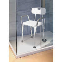 HomeLife Kúpeľňová stolička s madlami výškovo nastaviteľná