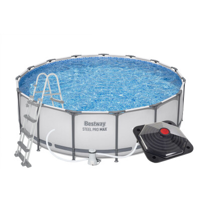 Bestway Bazén Steel Pro Max 4,57 x 1,22 m set s príslušenstvom a solárnym ohrevom pyramídovým