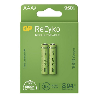 GP Batteries Nabíjecie batérie GP NiMH ReCyko+ AAA 2 ks