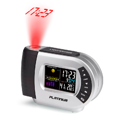 Platinium Budík s meteostanicou a projekciou RS5012LBTC