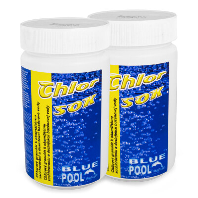 BluePool Bazénový chlor šok granulát 2 x 1 kg
