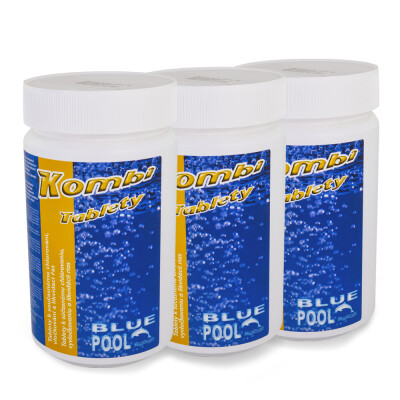 BluePool Bazénová chlór kombi tablety 5v1 tablety 3 x 1 kg