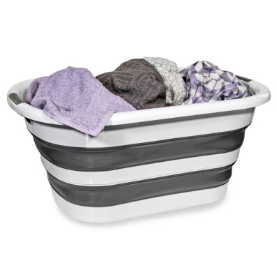 HomeLife Skladací silikónový kôš na bielizeň 40 litrov