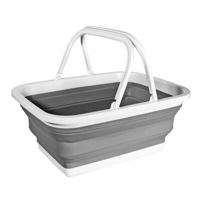 HomeLife Skladací silikónový košík 16 litrov 38 x 14 x 25,5 cm