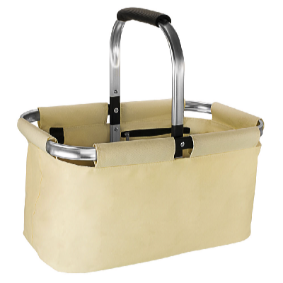 HomeLife Nákupný skladací košík 47 x 27 x 24 cm béžový