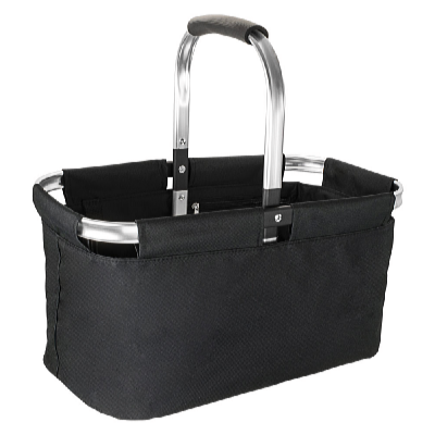 HomeLife Nákupný skladací košík 43 x 27 x 23 cm čierny