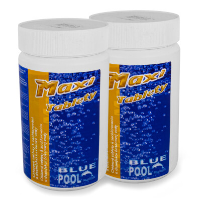 BluePool Bazénové chlór maxi tablety 2 x 1 kg
