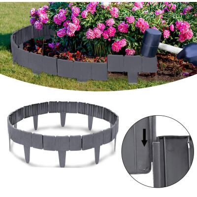 Záhradný plastový obrubník s imitáciou kameňa 10 ks