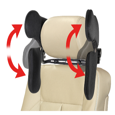 Road Star Bočná nastaviteľná opierka hlavy do auta, čierna