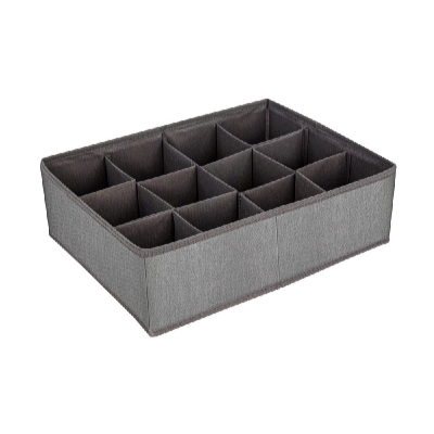 HomeLife Organizér do zásuvky 12 priehradiek, antracit