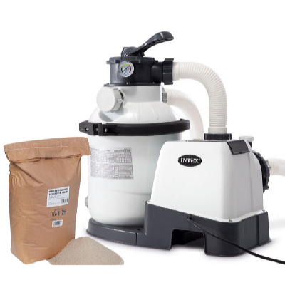 Intex Piesková filtrácia KRYSTAL CLEAR 2000 l/hod SX925 s filtračným pieskom 25 kg